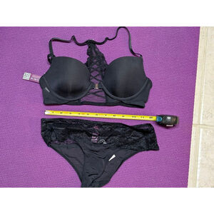 Women Adore Me Bra and Panty Set XS Black
